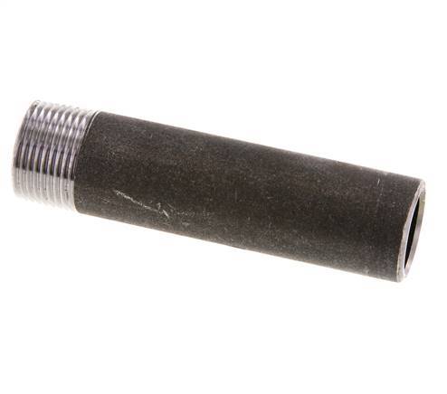 R 3/4'' Male x 26.9mm Steel Pipe Nipple with Welding End 50 Bar DIN 2982 - 100mm [5 Pieces]