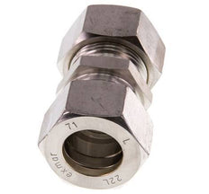 accesorio de compresión recto de acero inoxidable 22L 160 Bar DIN 2353