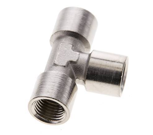 G 1/4'' Nickel plated Brass Tee 16 Bar [2 Pieces]