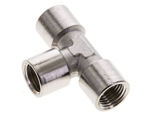 G 1/4'' Nickel plated Brass Tee 16 Bar [2 Pieces]