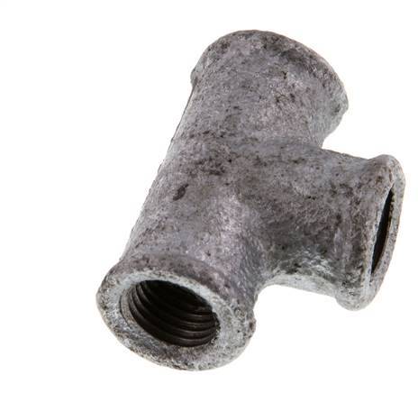 Rp 1/4'' Zinc plated Cast iron Tee 25 Bar [2 Pieces]