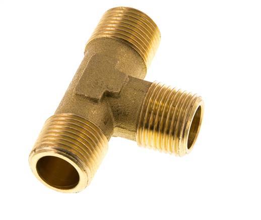 R 3/8'' Tee macho de latón 16 Bar