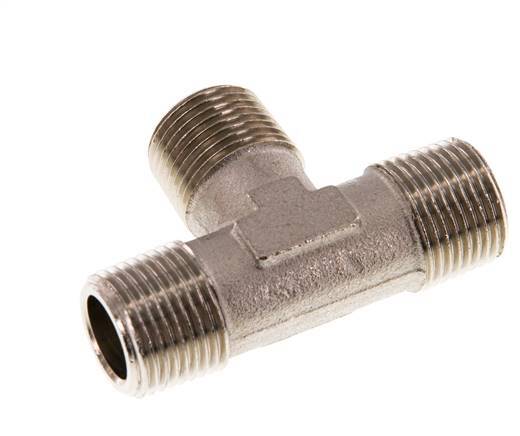 R 3/8'' Male Nickel plated Brass Tee 16 Bar [2 Pieces]
