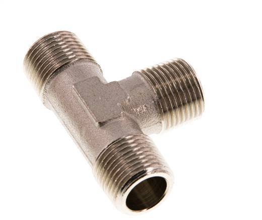 R 3/8'' Male Nickel plated Brass Tee 16 Bar [2 Pieces]