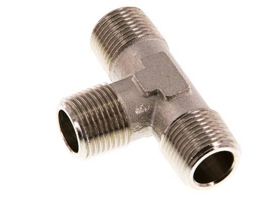 R 3/8'' Male Nickel plated Brass Tee 16 Bar [2 Pieces]