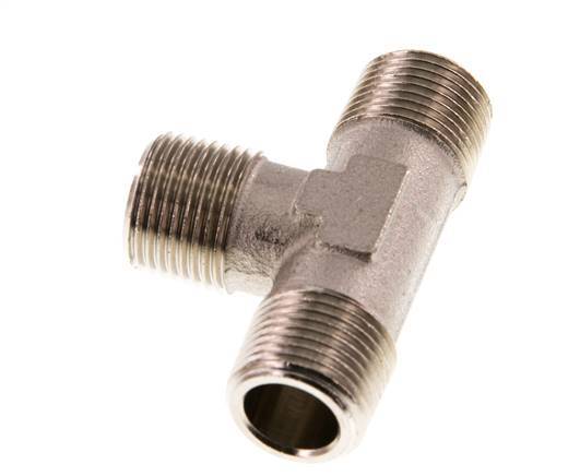 R 3/8'' Male Nickel plated Brass Tee 16 Bar [2 Pieces]