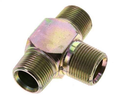3/4'' NPT macho T de acero galvanizado 170 Bar - Hidráulico
