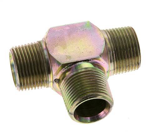 3/4'' NPT macho T de acero galvanizado 170 Bar - Hidráulico