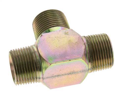 3/4'' NPT macho T de acero galvanizado 170 Bar - Hidráulico