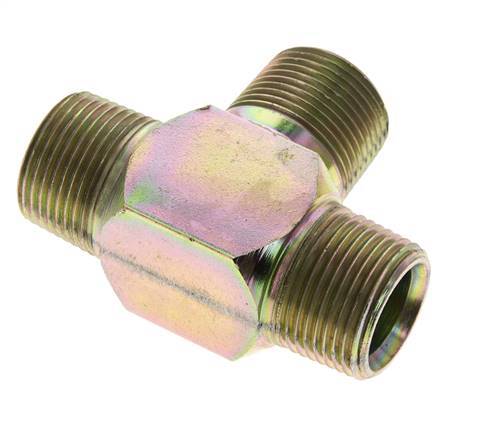 3/4'' NPT macho T de acero galvanizado 170 Bar - Hidráulico