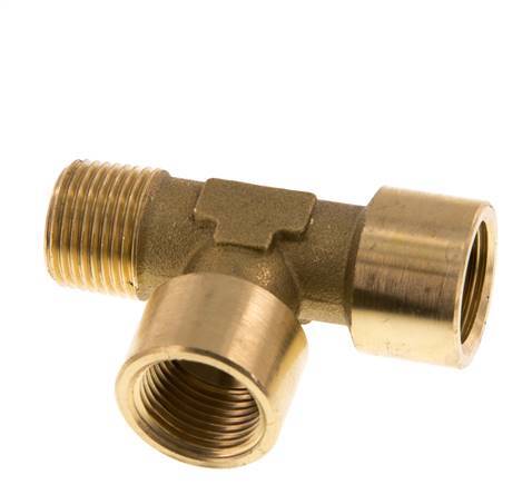 R 3/8'' x G 3/8'' M/F Tee de latón 16 Bar