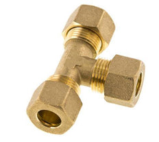 racor de compresión en T de latón de 12 mm 75 bar DIN EN 1254-2