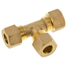 racor de compresión en T de latón de 12 mm 75 bar DIN EN 1254-2