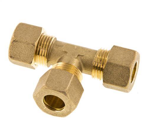 racor de compresión en T de latón de 12 mm 75 bar DIN EN 1254-2