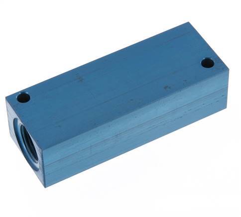 4xG Bloque distribuidor de aluminio de 1/2'' de una cara de 16 barras