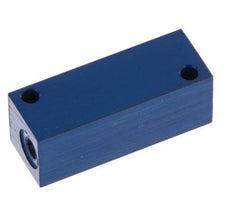 bloque distribuidor de aluminio 4xM5 de una cara 16 Bar
