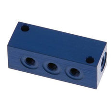 bloque distribuidor de aluminio 4xM5 de una cara 16 Bar