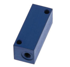 bloque distribuidor de aluminio 4xM5 de una cara 16 Bar