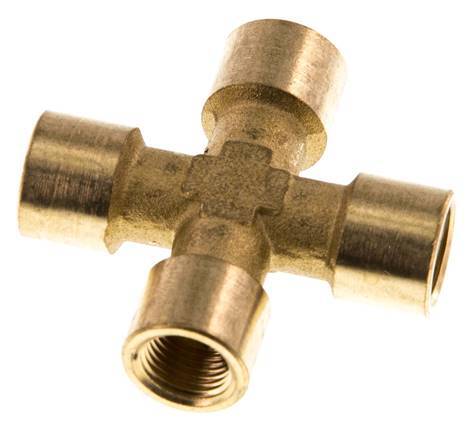 G 1/8'' Female Brass Cross 16 Bar [2 Pieces]