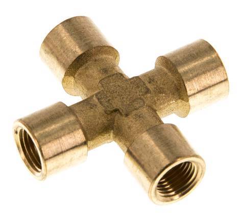 G 1/8'' Female Brass Cross 16 Bar [2 Pieces]