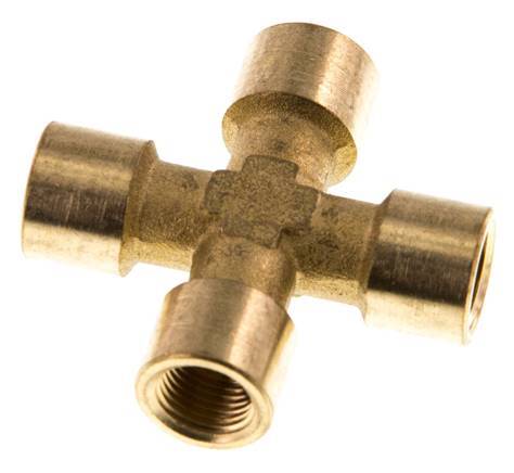 G 1/8'' Female Brass Cross 16 Bar [2 Pieces]