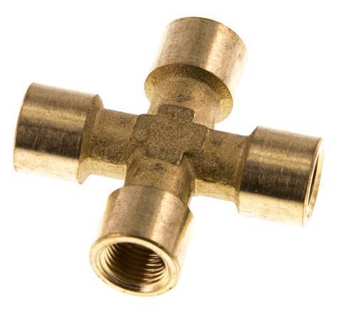 G 1/8'' Female Brass Cross 16 Bar [2 Pieces]