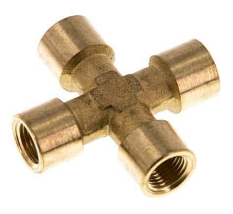 G 1/8'' Female Brass Cross 16 Bar [2 Pieces]