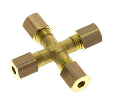 racor de compresión en cruz de latón de 4 mm DIN EN 1254-2