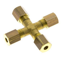racor de compresión en cruz de latón de 4 mm DIN EN 1254-2
