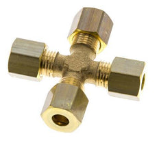 racor de compresión en cruz de latón de 6 mm DIN EN 1254-2