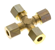 racor de compresión en cruz de latón de 6 mm DIN EN 1254-2