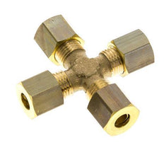 racor de compresión en cruz de latón de 6 mm DIN EN 1254-2