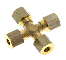 racor de compresión en cruz de latón de 6 mm DIN EN 1254-2