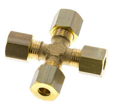 racor de compresión en cruz de latón de 6 mm DIN EN 1254-2