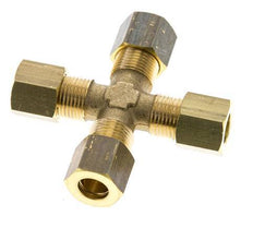 racor de compresión en cruz de latón de 8 mm DIN EN 1254-2