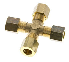 racor de compresión en cruz de latón de 8 mm DIN EN 1254-2