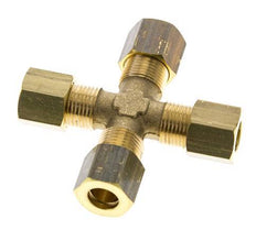 racor de compresión en cruz de latón de 8 mm DIN EN 1254-2