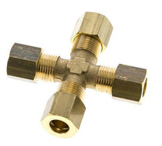 racor de compresión en cruz de latón de 8 mm DIN EN 1254-2