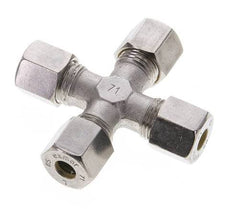 8S Stainless steel Cross Compression Fitting 630 Bar DIN 2353