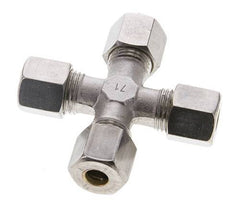 8S Stainless steel Cross Compression Fitting 630 Bar DIN 2353