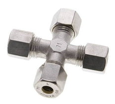 8S Stainless steel Cross Compression Fitting 630 Bar DIN 2353