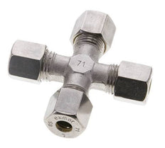 8S Stainless steel Cross Compression Fitting 630 Bar DIN 2353