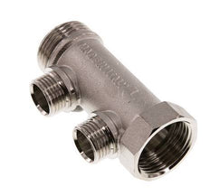G 1'' x 2xG 1/2'' F/M/M Tubos distribuidores de latón niquelado 10 Bar