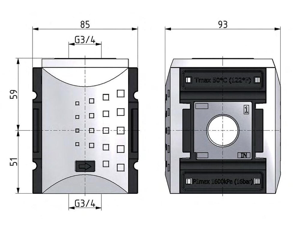 Distribuidor G1 18000 l/min con interruptor de presión Futura 4