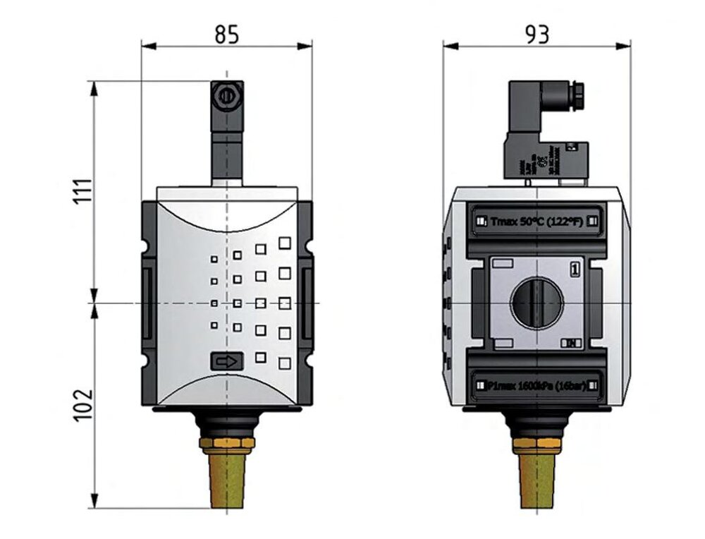 Válvula 3/2 G1 24VDC 12500 l/min Futura 4