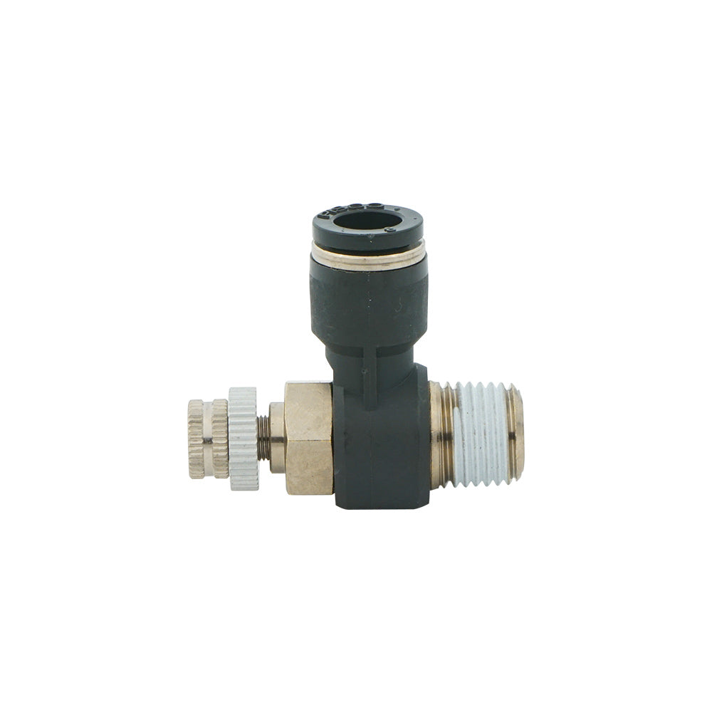válvula de aguja neumática de codo 4mm - M5