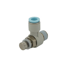 válvula de aguja neumática con codo de 8 mm - R1/4" para salas limpias