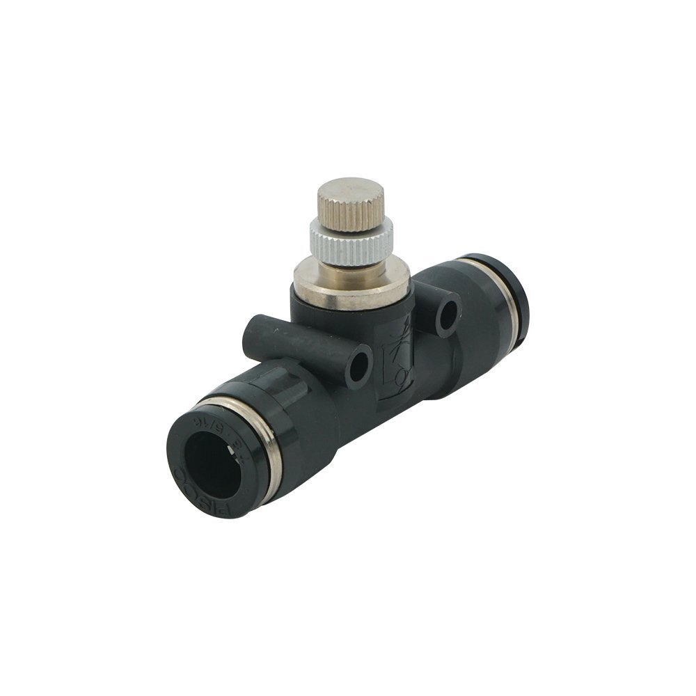 válvula de control de flujo de unión recta de 1/2"