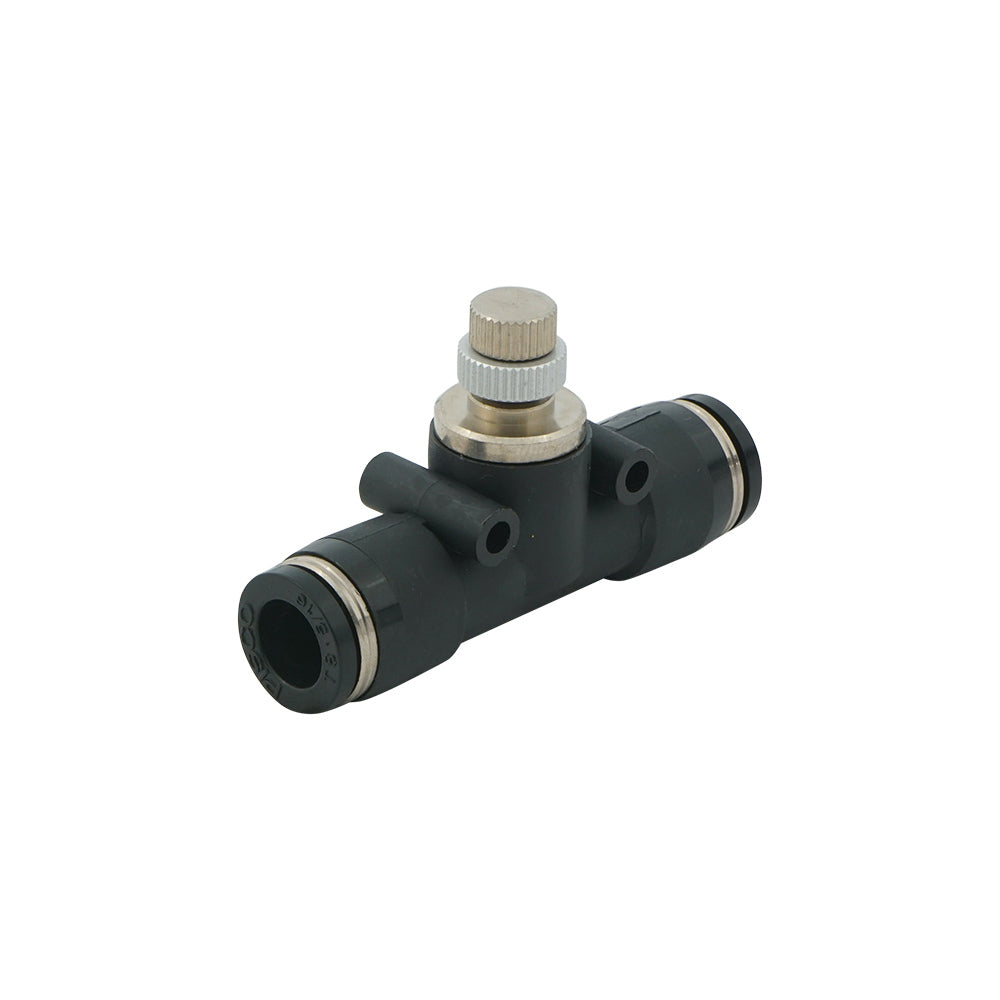 válvula reguladora de caudal de 1/4" de unión recta
