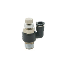 Válvula reguladora de caudal giratoria R1/4" - 3/8" Meter-Out